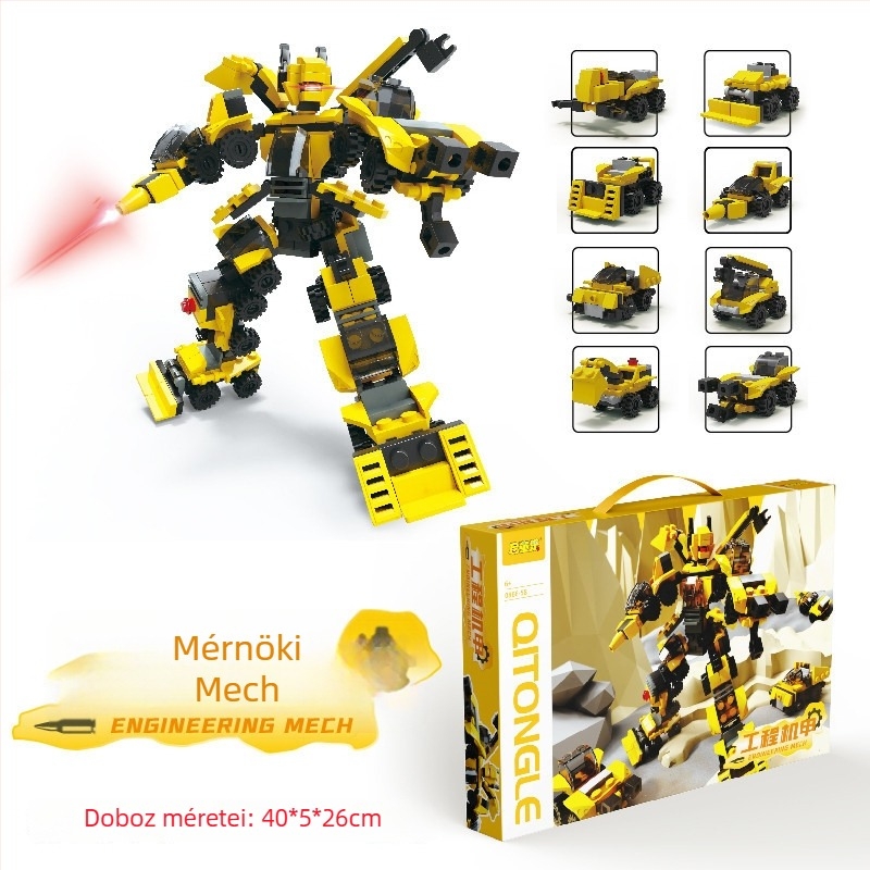 Lego-kompatibilis 8 az 1-ben kis építőkocka készlet fiúk számára, oktató játék, ajándék doboz