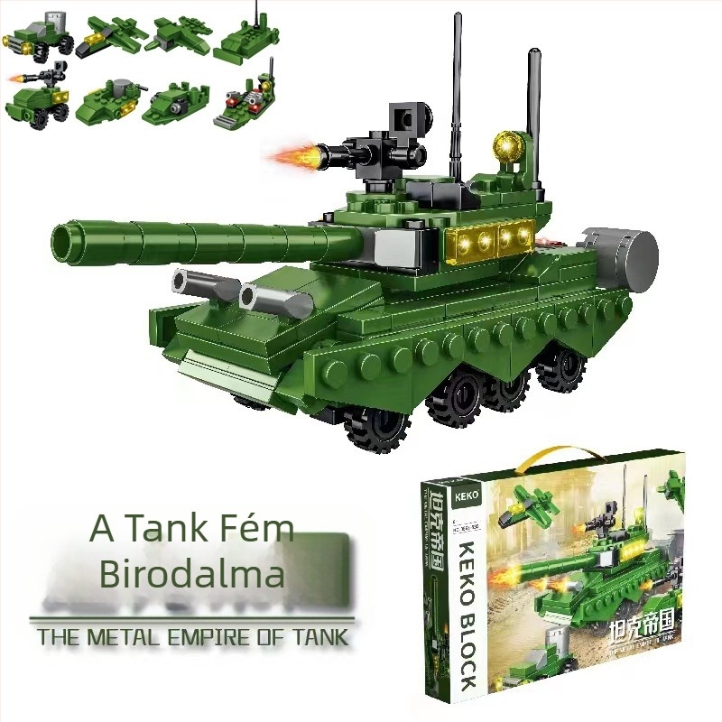 Lego-kompatibilis 8 az 1-ben kis építőkocka készlet fiúk számára, oktató játék, ajándék doboz