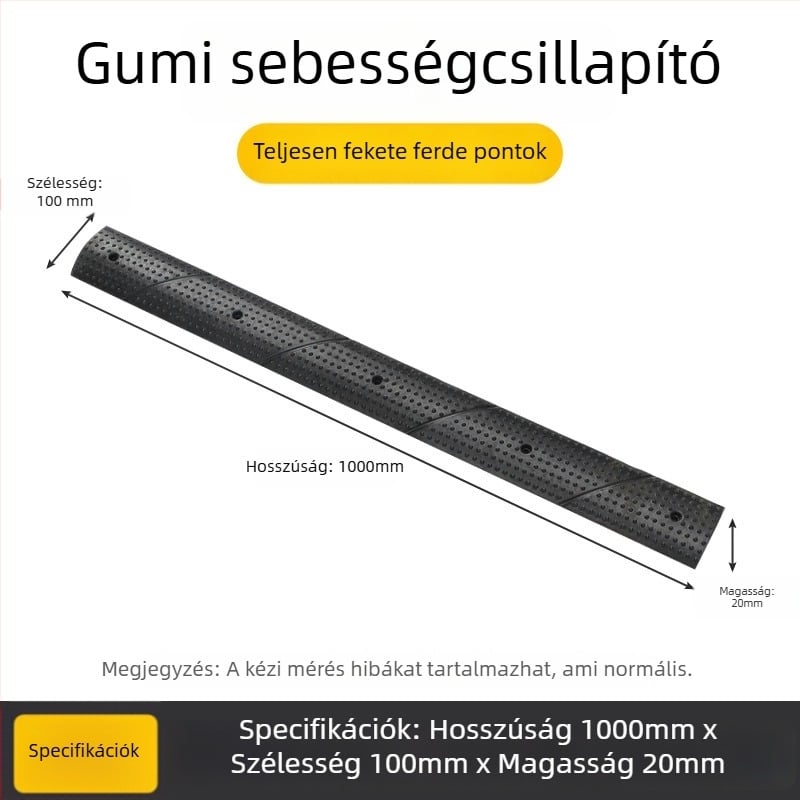 Kerékpár- és gyalogos sávhoz késleltető küszöb csúszásmentes felülettel