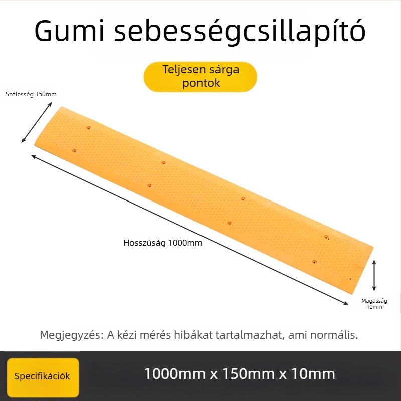 Kerékpár- és gyalogos sávhoz késleltető küszöb csúszásmentes felülettel