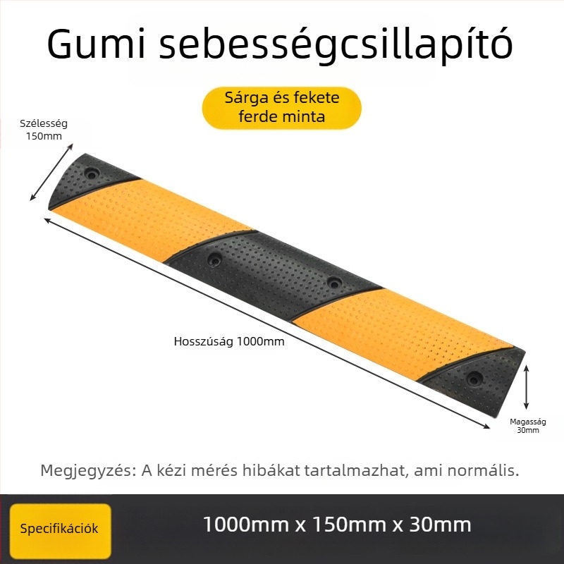 Kerékpár- és gyalogos sávhoz késleltető küszöb csúszásmentes felülettel