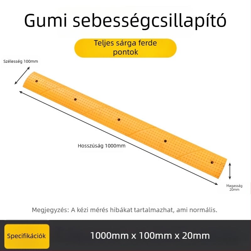 Kerékpár- és gyalogos sávhoz késleltető küszöb csúszásmentes felülettel