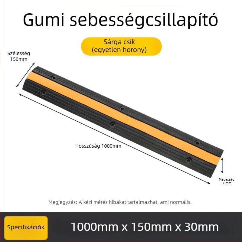 Kerékpár- és gyalogos sávhoz késleltető küszöb csúszásmentes felülettel