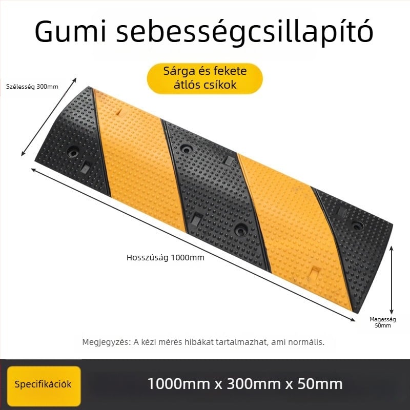 Kerékpár- és gyalogos sávhoz késleltető küszöb csúszásmentes felülettel