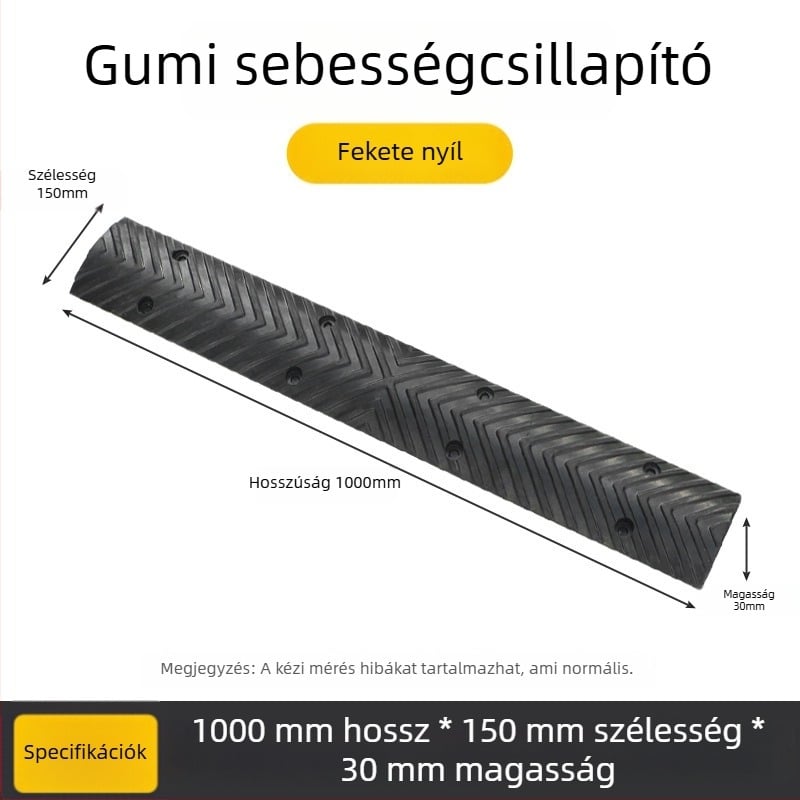 Kerékpár- és gyalogos sávhoz késleltető küszöb csúszásmentes felülettel