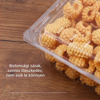 Egyszer használatos PET átlátszó csomagoló doboz tortákhoz és süteményekhez fedéllel