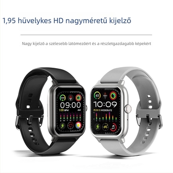 Lenovo okosóra 2025-ös új modell, 1,95 hüvelykes nagy képernyő, Bluetooth hívás, pulzusmérés, sport és fitnesz