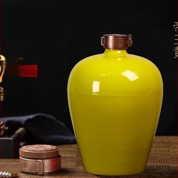 Jingdezhen kerámia borosüveg, 5 L, piros, üres tartály