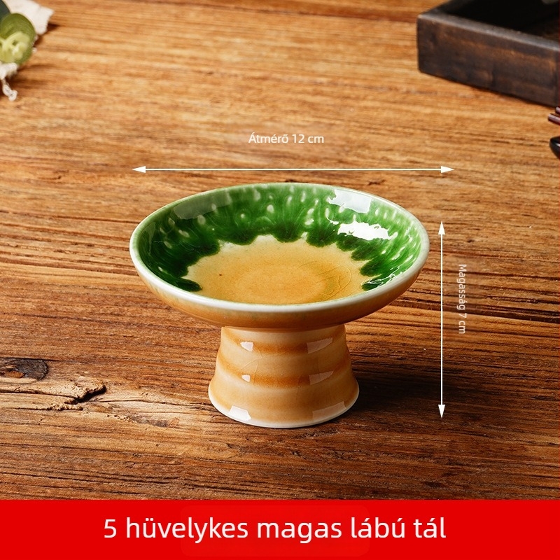Japán stílusú magas lábú előételes tál, kreatív nassolnivaló tál, személyre szabható kis tál, porcelán étkészlet, sashimi dekorációs pohár