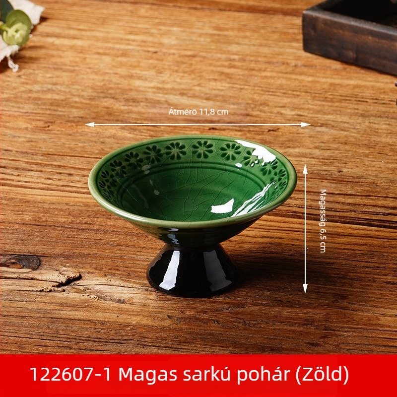 Japán stílusú magas lábú előételes tál, kreatív nassolnivaló tál, személyre szabható kis tál, porcelán étkészlet, sashimi dekorációs pohár