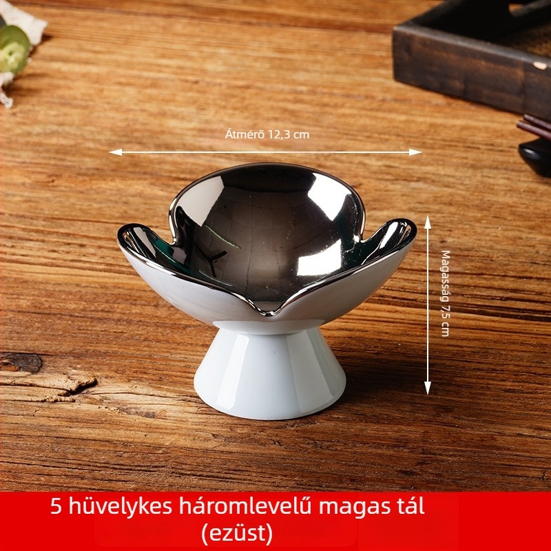 Japán stílusú magas lábú előételes tál, kreatív nassolnivaló tál, személyre szabható kis tál, porcelán étkészlet, sashimi dekorációs pohár