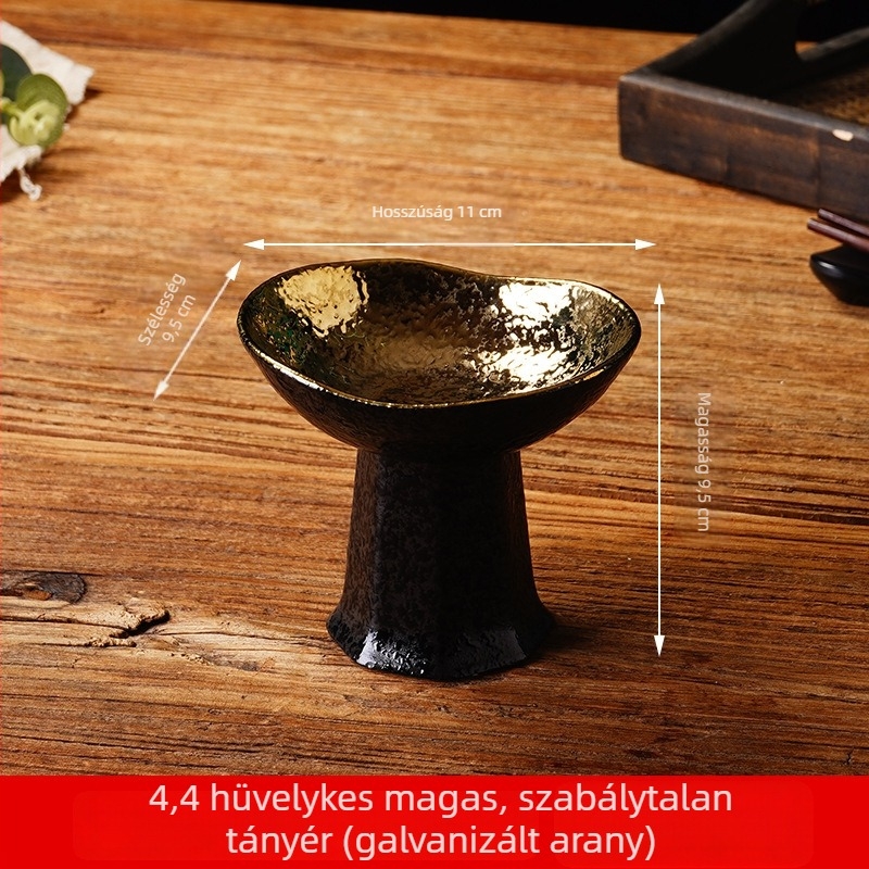 Japán stílusú magas lábú előételes tál, kreatív nassolnivaló tál, személyre szabható kis tál, porcelán étkészlet, sashimi dekorációs pohár