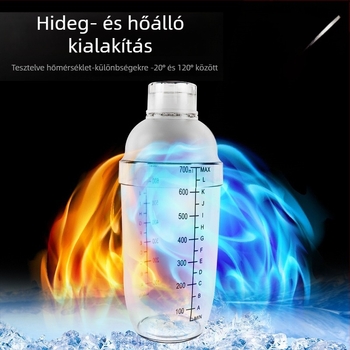 Qianghong PC shakertartály dupla mérőskálával, átlátszó