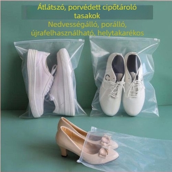 Átlátszó cipő tároló táska, por- és nedvességálló utazási táska