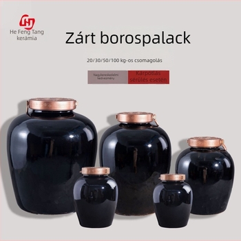 Zárható kerámia boros edények készlet — luxus ajándékdobozos csomagolás, modern minimalist stílus