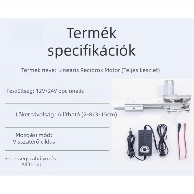 Lineáris ismétlődő toló-húzó rúd, teleszkópos motor és karos csatlakozás