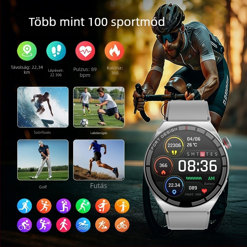 M12 Bluetooth okosóra, multifunkcionális, fitnesz nyomon követésével és vezeték nélküli hívásokkal, személyre szabható dizájn