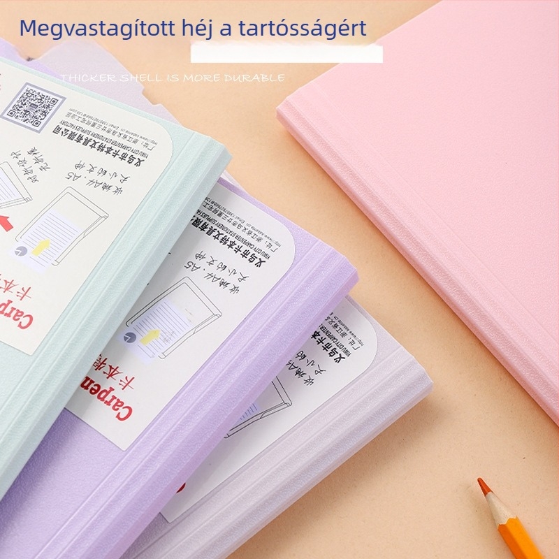 Horizontális A4-es dokumentum mappa átlátszó betétekkel és többszintű tárolással, A5 méret, irodai kellékek, nagy kapacitás