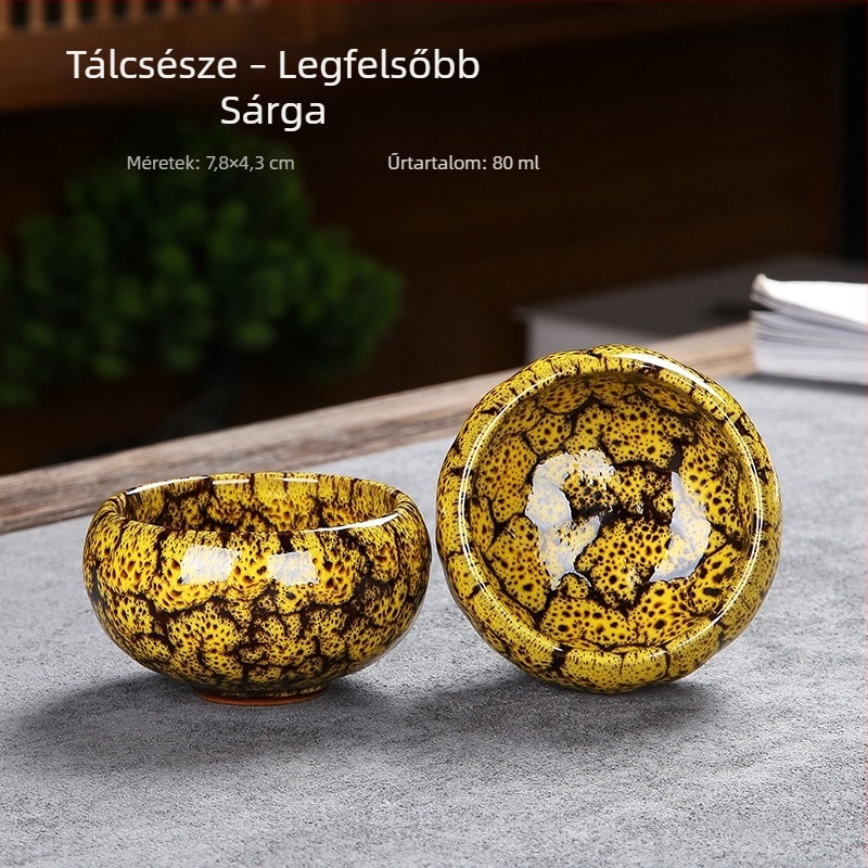 Jianzhan stílusú kerámia teáscsésze, csiszolt mázzal, Gong Fu tea készlet, mini mestercsésze
