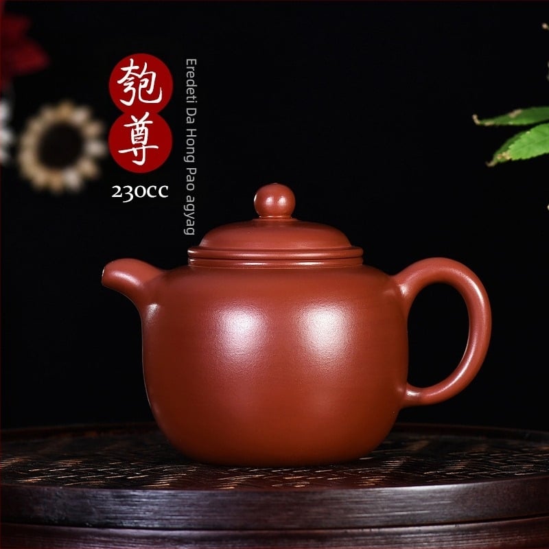 Yixing lila agyag teáskanna kézzel készítve, Dahongpao teáskanna és tea készlet, ajándék