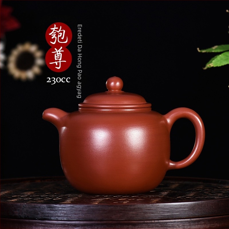 Yixing lila agyag teáskanna kézzel készítve, Dahongpao teáskanna és tea készlet, ajándék