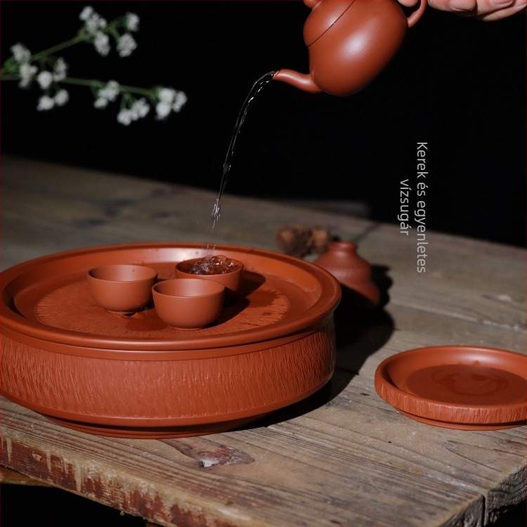Kézzel készített vörös agyag teáskanna otthoni tea készítéséhez, MuGu Kung Fu stílus, kis teáskanna körtés formával: rövid körte, lapos körte és pomelo formájú.