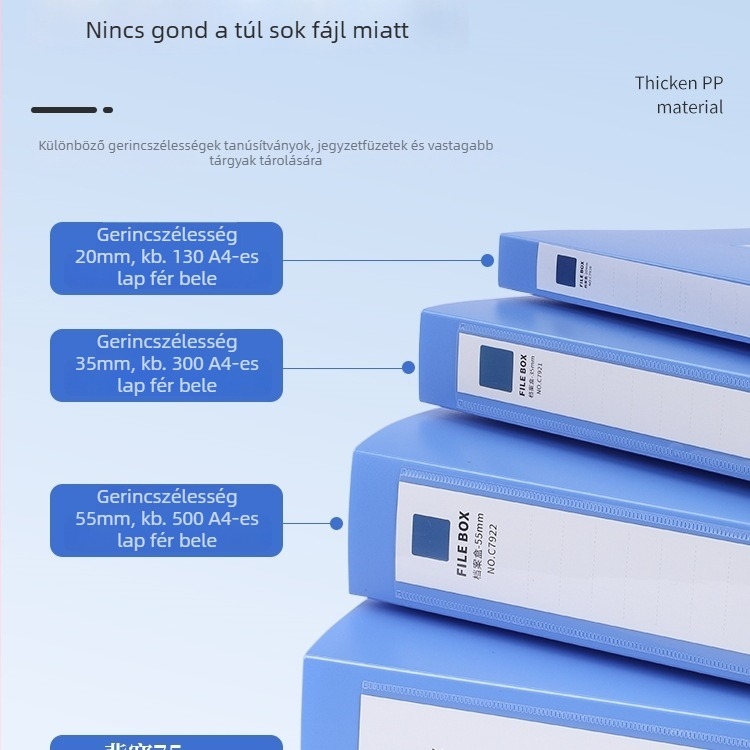 Összecsukható A4-es fájlbox dokumentumokhoz és pénzügyi bizonylatokhoz – True Color