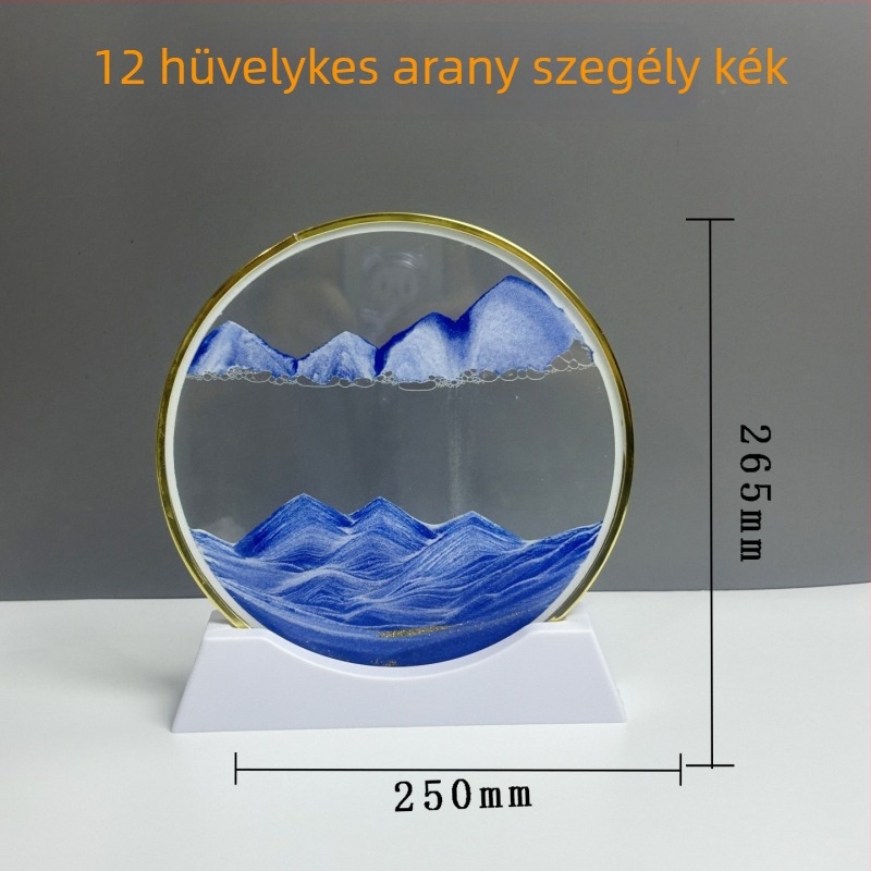3D gyorshomokos festmény arany kerettel – könnyed luxus dekoratív ajándék nappalira és íróasztalhoz