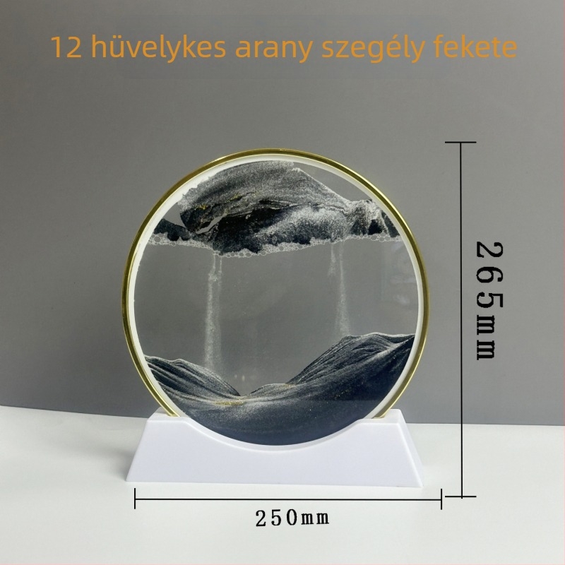 3D gyorshomokos festmény arany kerettel – könnyed luxus dekoratív ajándék nappalira és íróasztalhoz