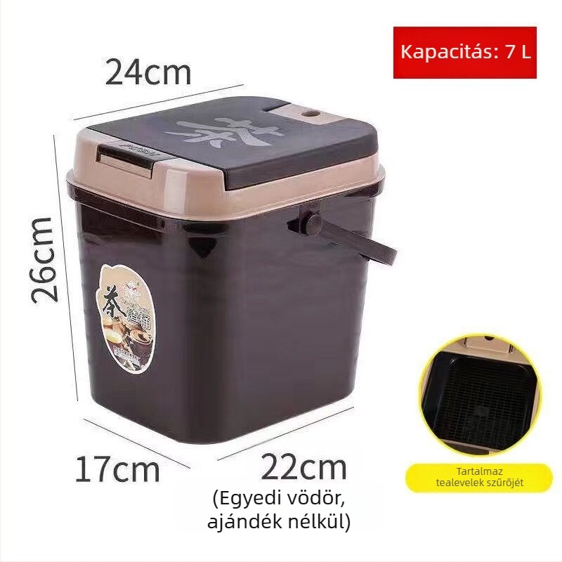 Műanyag tealevél-maradék és víz gyűjtő vödör – Gongfu tea szűrésre, háztartási használatra