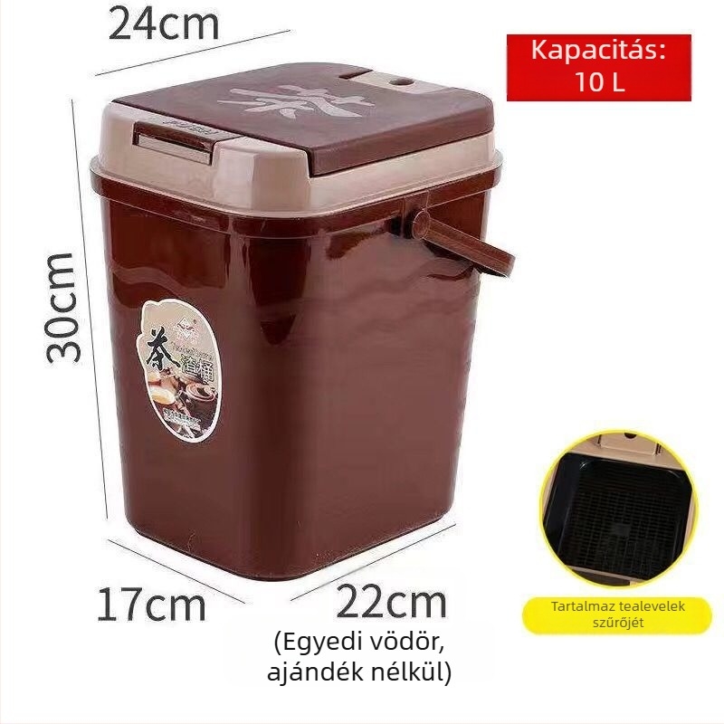 Műanyag tealevél-maradék és víz gyűjtő vödör – Gongfu tea szűrésre, háztartási használatra