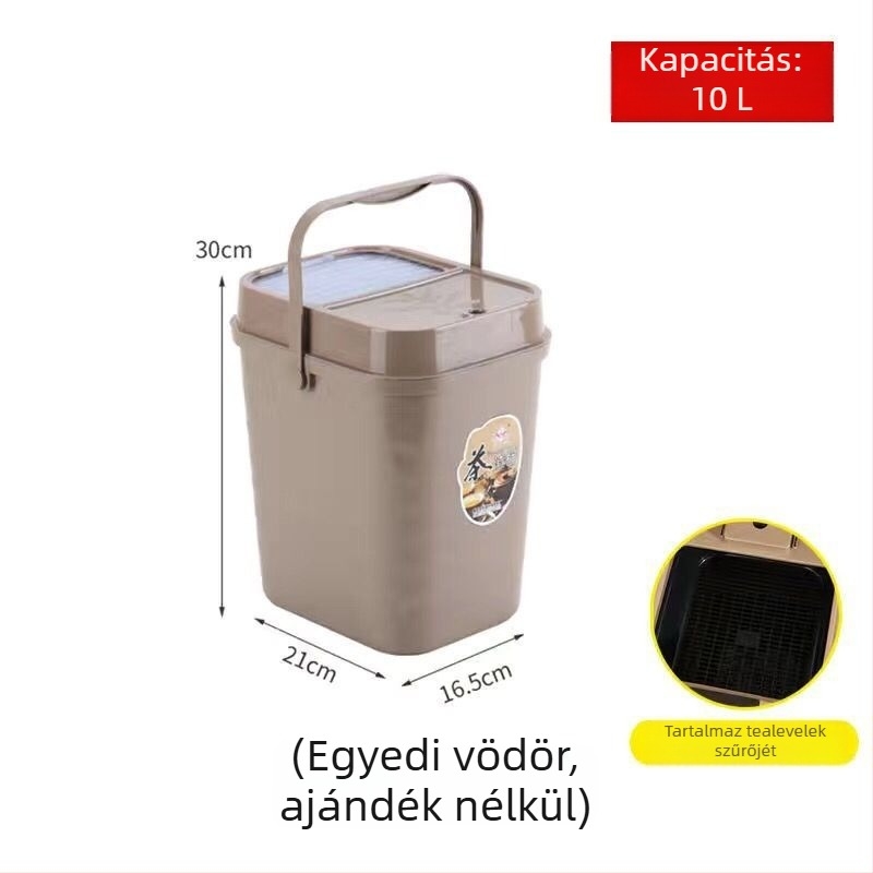 Műanyag tealevél-maradék és víz gyűjtő vödör – Gongfu tea szűrésre, háztartási használatra