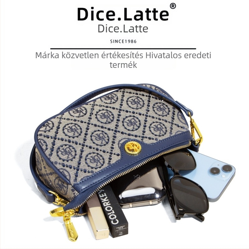Alkaron viselhető táska kockás mintával, egy váll- és crossbody pánttal, kézben is tartható, kagyló alakú PU táska mindennapi használatra