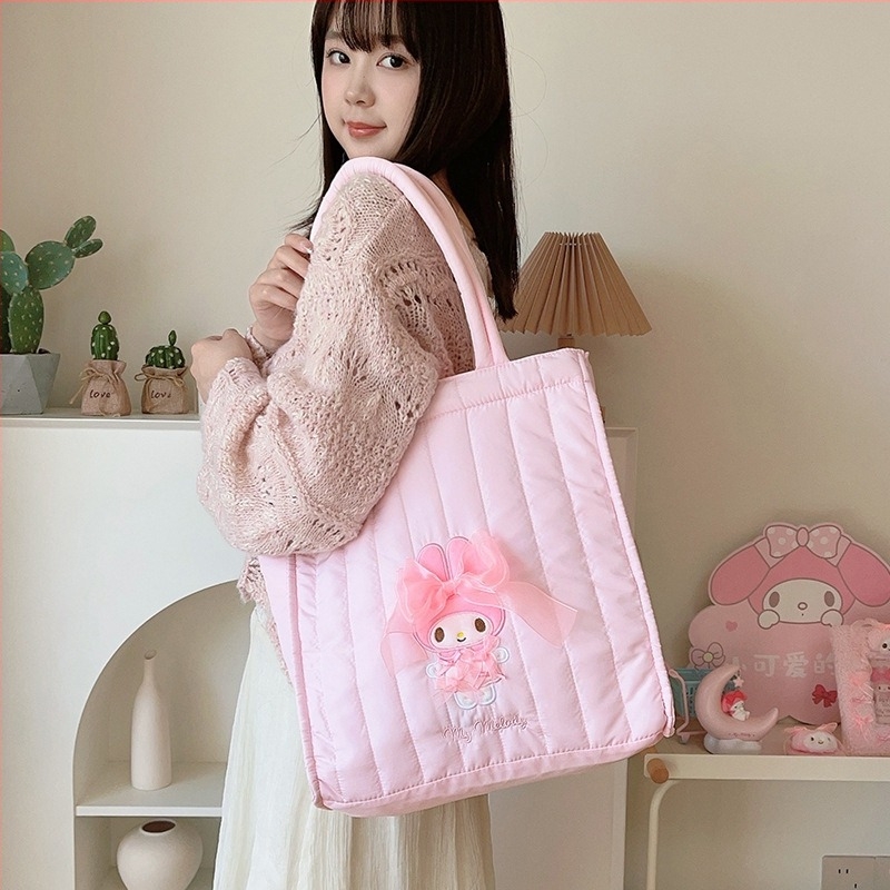 Rajzfilmszerű aranyos My Melody válltáska — mini pénztárca és tároló táska nőknek, japán stílusban