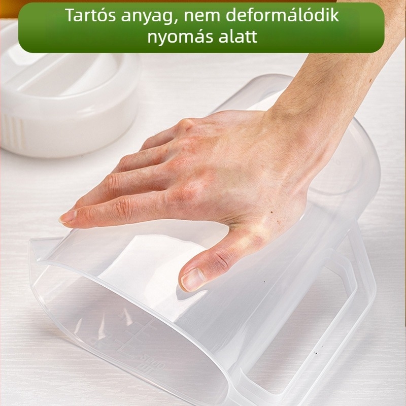 5000 ml hideg víz és tea adagoló, mérőskálával, élelmiszer-minőségű, hőálló, jégkristályos mintázatú, PP műanyag