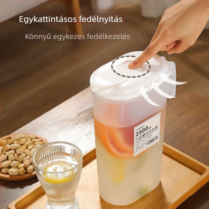 Japán stílusú hidegvíz kanna, nagy kapacitású, hőálló, beépített szűrő