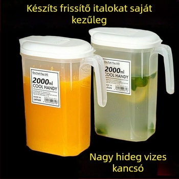 Japán stílusú otthoni használatra szánt hidegvíz tartály, nagy kapacitású, hőálló, nyárra ideális italok tárolására és gyümölcstea hideg áztatására