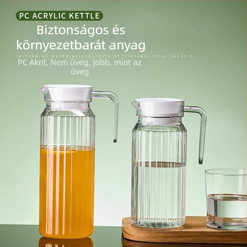 Kereskedelmi műanyag hidegvíz kancsó, PC-akril, hőálló, éttermek és bárok számára, gyümölcslevek és italok tartálya