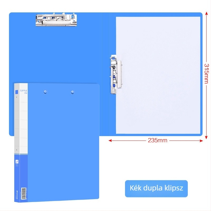 A4 átlátszó dokumentummappa dupla erős klippel
