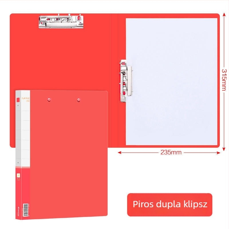 A4 átlátszó dokumentummappa dupla erős klippel