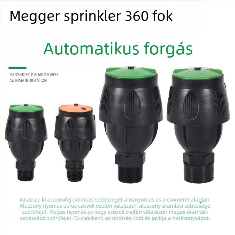 360°-os forgó öntözőfej gyephez, öntözéshez, lengő karos kivitel