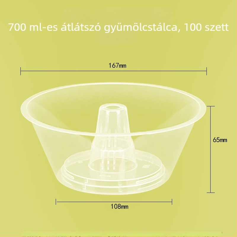 Egyszer használatos, megnövelt vastagságú hot pot pohár tartóval, tej-tea, sült csirke és gyümölcsök számára
