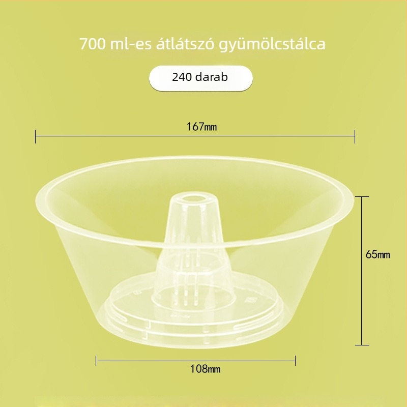 Egyszer használatos, megnövelt vastagságú hot pot pohár tartóval, tej-tea, sült csirke és gyümölcsök számára