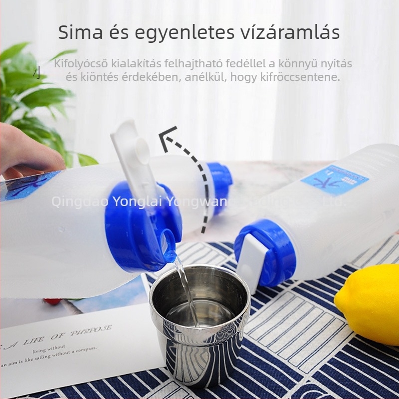 Koreai stílusú hidegvíz-kancsó, műanyagból, nagy kapacitású palack italokhoz otthoni és üzleti használatra