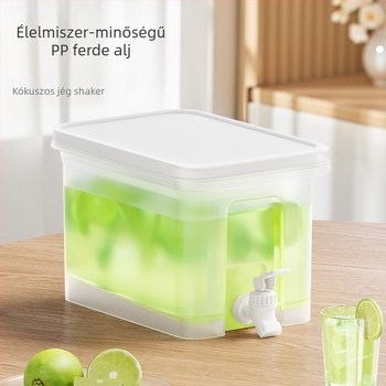 Nagyméretű hidegvíz kancsó csappal, hőálló műanyag tömítés, ferde kivitel, 4 L