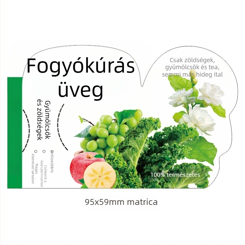 PET karcsúsító palack, egyszer használatos kupakkal, trendi kreatív narancs színű üveg italokhoz, zöldséglé és tejes teahoz, 360 ml, lapos palack