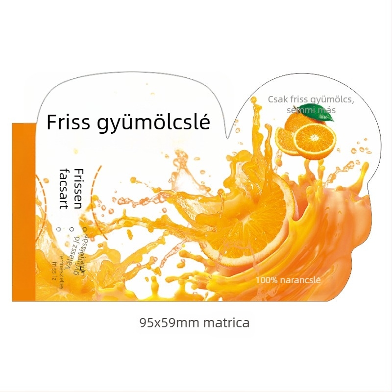 PET karcsúsító palack, egyszer használatos kupakkal, trendi kreatív narancs színű üveg italokhoz, zöldséglé és tejes teahoz, 360 ml, lapos palack
