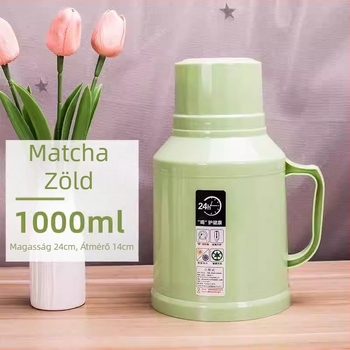 Üveg belső falú, szigetelt termosz, nagy kapacitású, otthoni és üzleti használatra, kültéren.