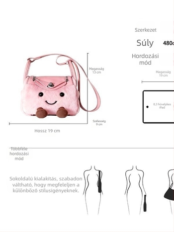 Geely Cat Jely plüssbaba táska, mini Lindy crossbody, orvosi táska