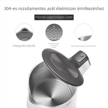 Midea SH15Colour102 1,5 L rozsdamentes acél elektromos vízforraló automatikus kikapcsolással
